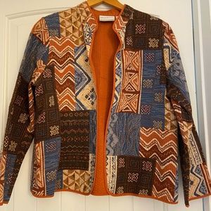 Alfred Dunner Multi-Colored quilted blazer. 12P